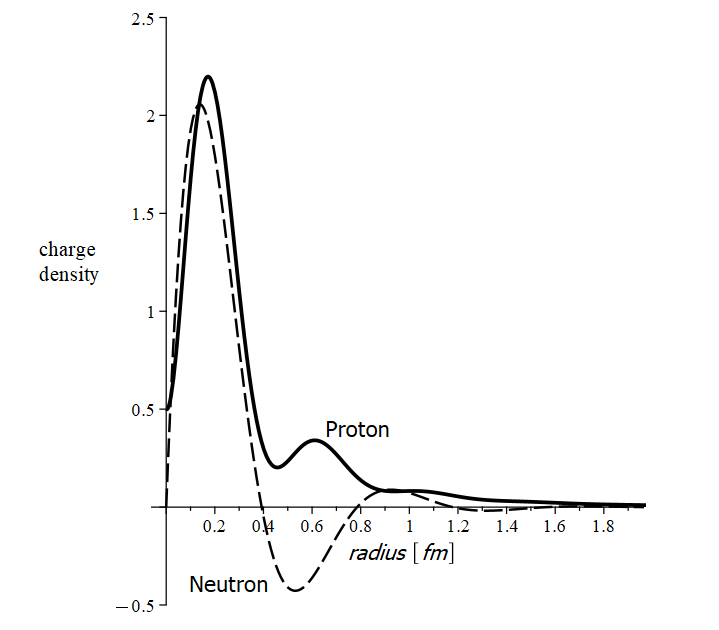 Nuclear Fusion Enhanced by Negative Mass. Charge density of the proton and neutron